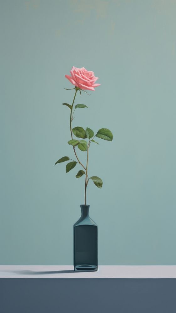 Rose in vase st the flower shop plant inflorescence decoration. AI generated Image by rawpixel.