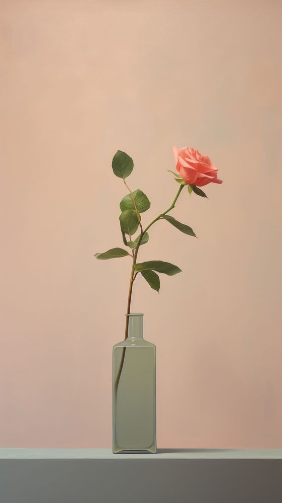 Rose in vase st the flower shop plant fragility floristry. AI generated Image by rawpixel.