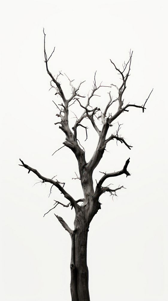 Dead tree plant tranquility monochrome. AI generated Image by rawpixel.
