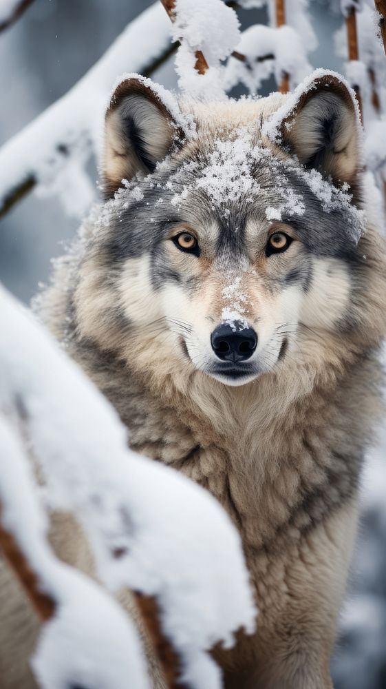 Wolf wildlife animal mammal. AI generated Image by rawpixel.