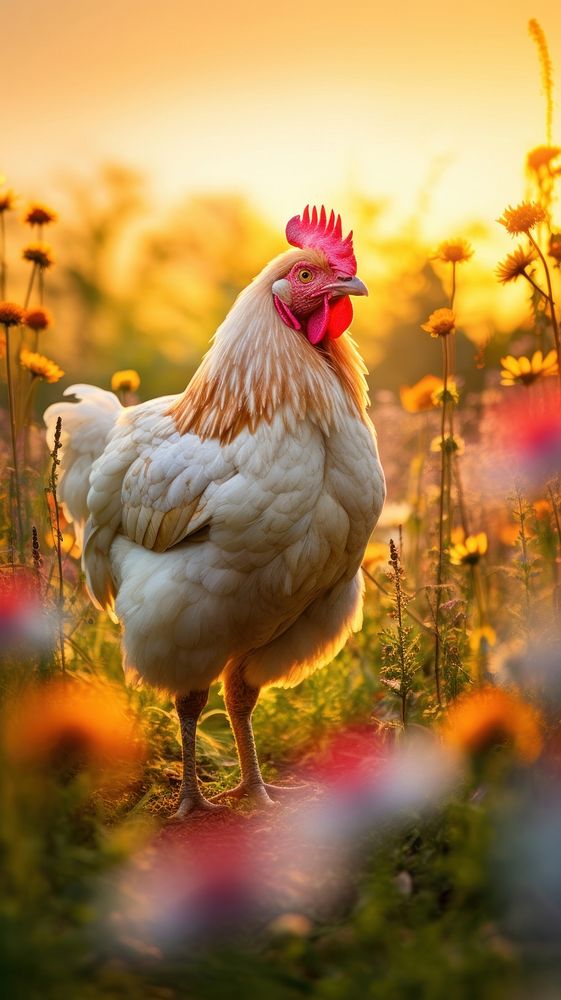 Chicken poultry animal nature. AI generated Image by rawpixel.
