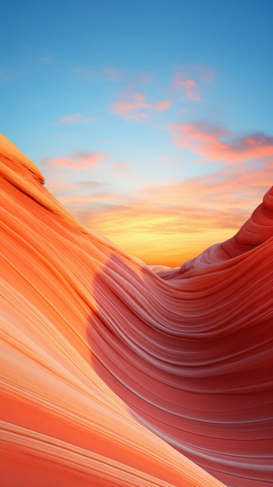 Colorful desert wavy hills nature mountain outdoors. AI generated Image by rawpixel.