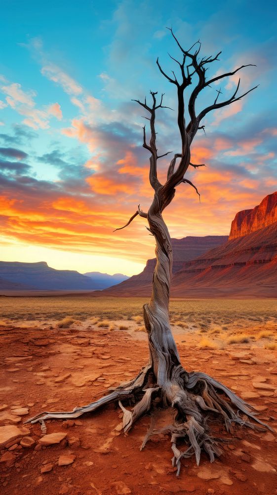 Nature desert outdoors tree. AI generated Image by rawpixel.