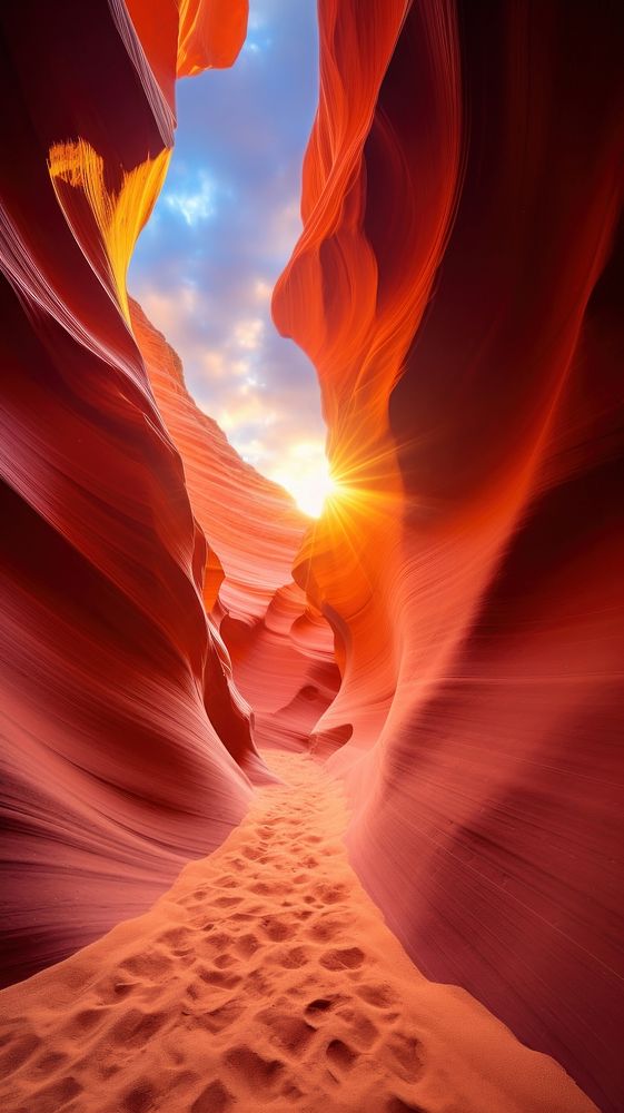 Desert arch colorful nature outdoors tranquility. 