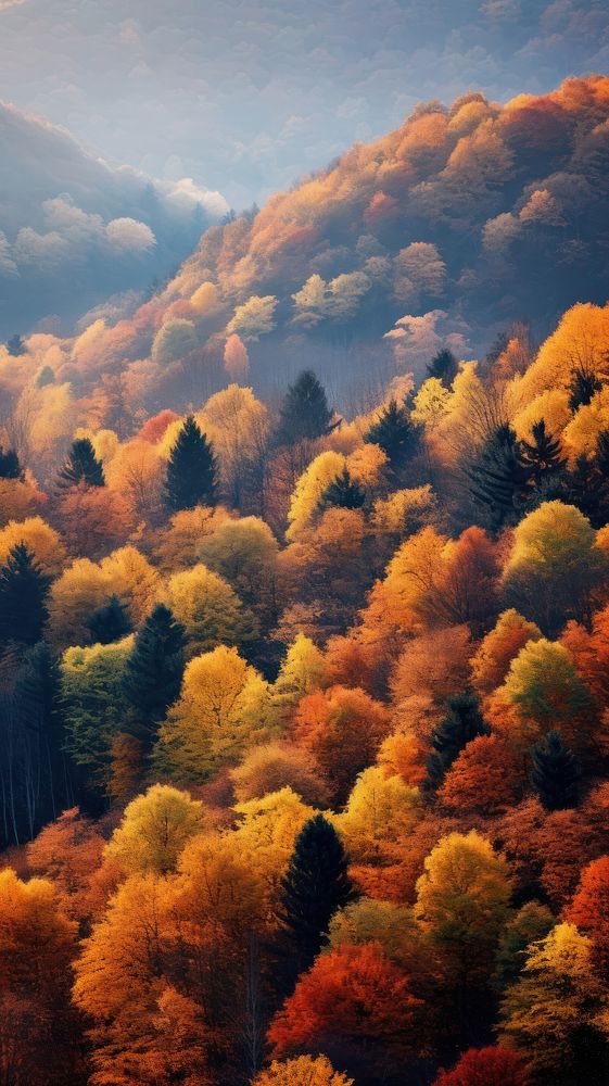 Nature autumn forest landscape. AI generated Image by rawpixel.