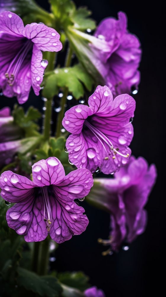 Flower purple blossom nature. AI generated Image by rawpixel.
