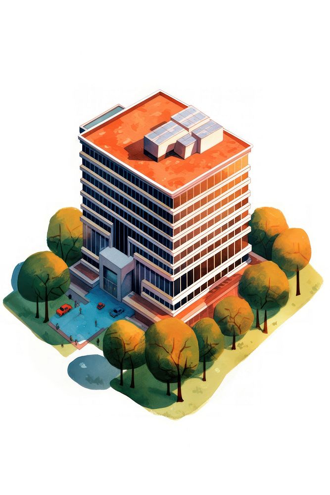Office buildings architecture city neighbourhood. AI generated Image by rawpixel.