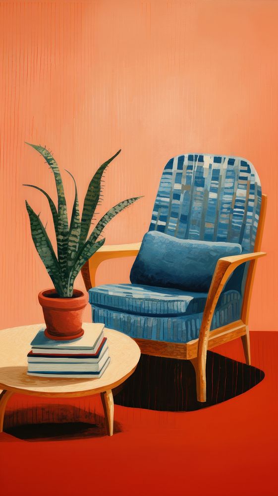Chair furniture armchair plant. AI generated Image by rawpixel.