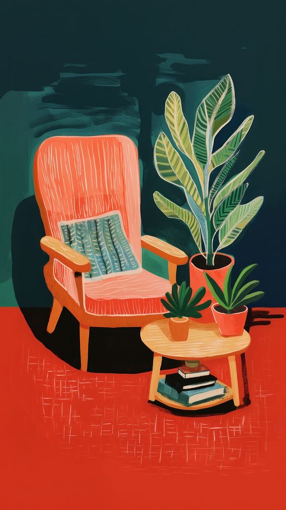 Chair plant furniture armchair. AI generated Image by rawpixel.