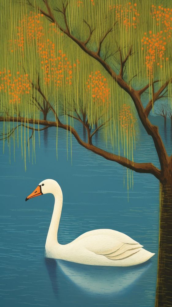 Animal goose swan bird. AI generated Image by rawpixel.