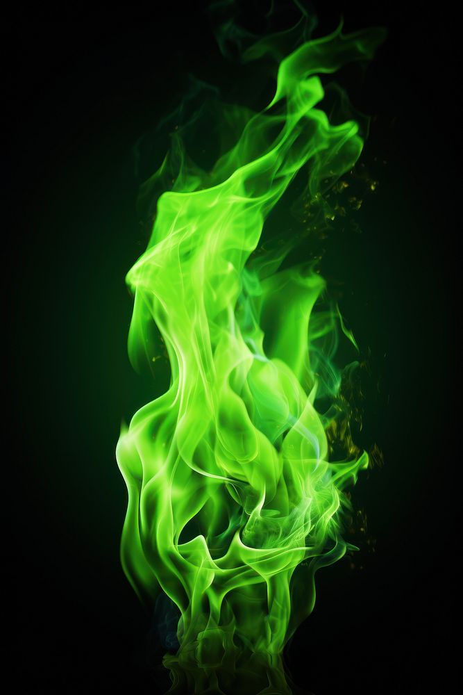 Green flame smoke fire backgrounds. AI generated Image by rawpixel.