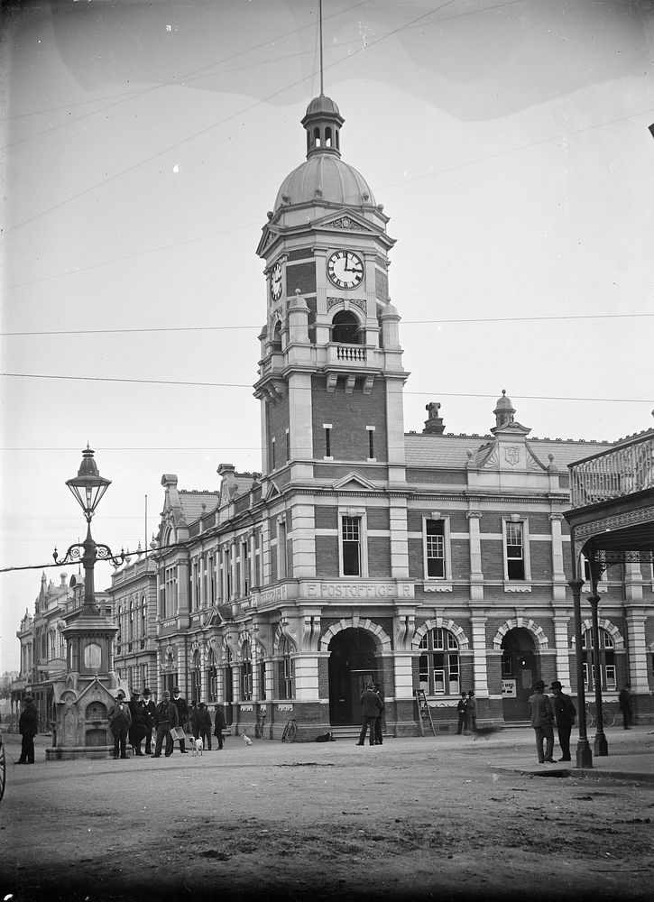 New Plymouth - Post Office (circa 1908) by Fred Brockett.