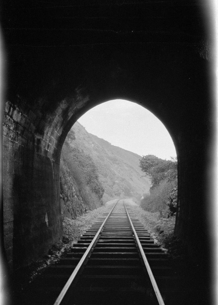 [Railroad tunnel] (1920s to 1930s) by Roland Searle.