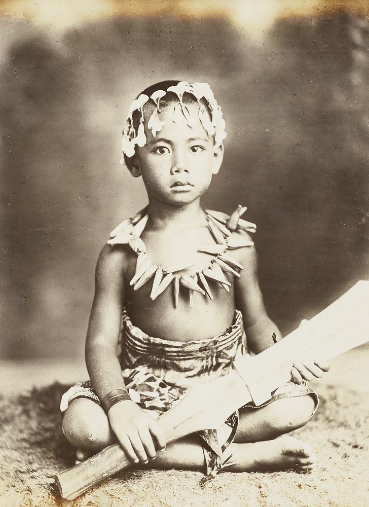 Samoan child.  From the album: Samoa (circa 1918) by Alfred James Tattersall.