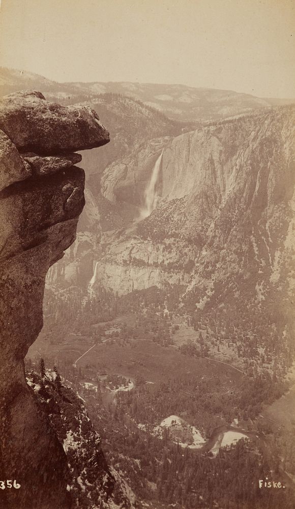 Yosemite Falls and Glacier Point.  From the album: photographs of Yosemite Valley and big trees of Mariposa County…