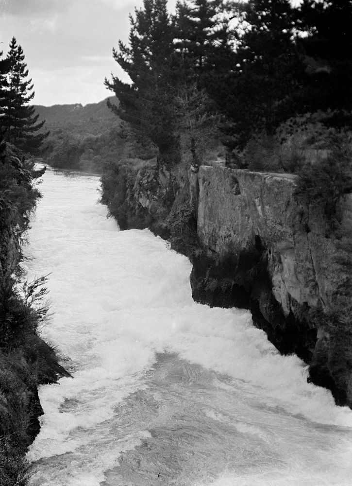 Huka Falls Gorge by J W Chapman Taylor.