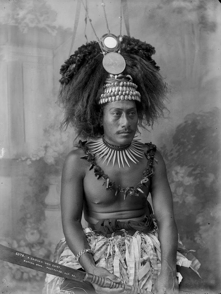 A Samoan High Chief (circa 1899) by Muir and Moodie.