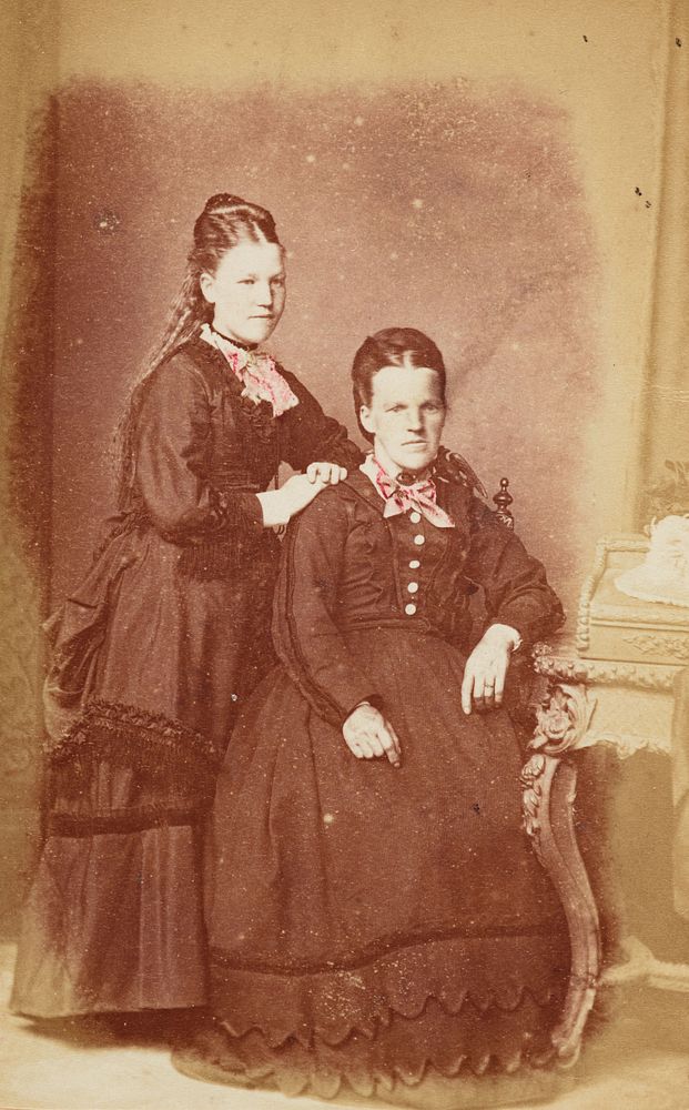 Two women (1875-1880) by Clifford Morris and Co.