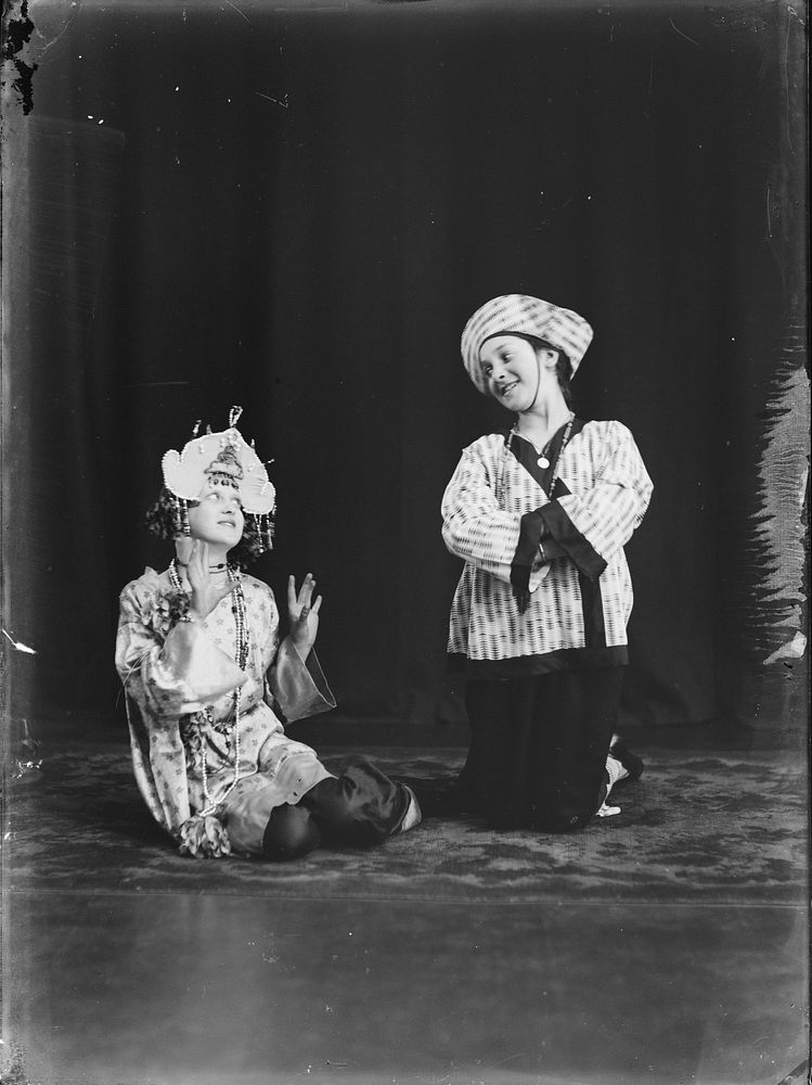 Performers in Japanese costume (circa 1920) by Berry and Co.