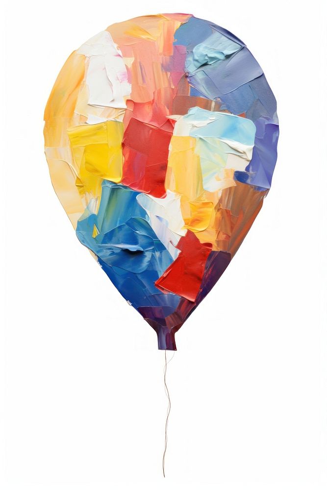 Balloon painting brush white background. AI generated Image by rawpixel.