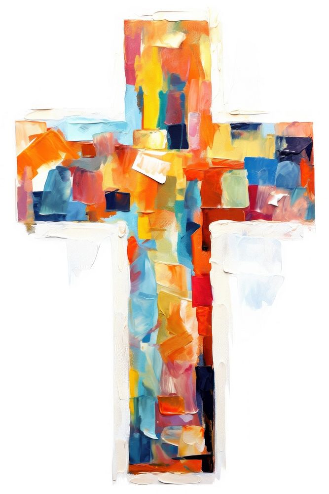 Cross painting symbol art. AI generated Image by rawpixel.