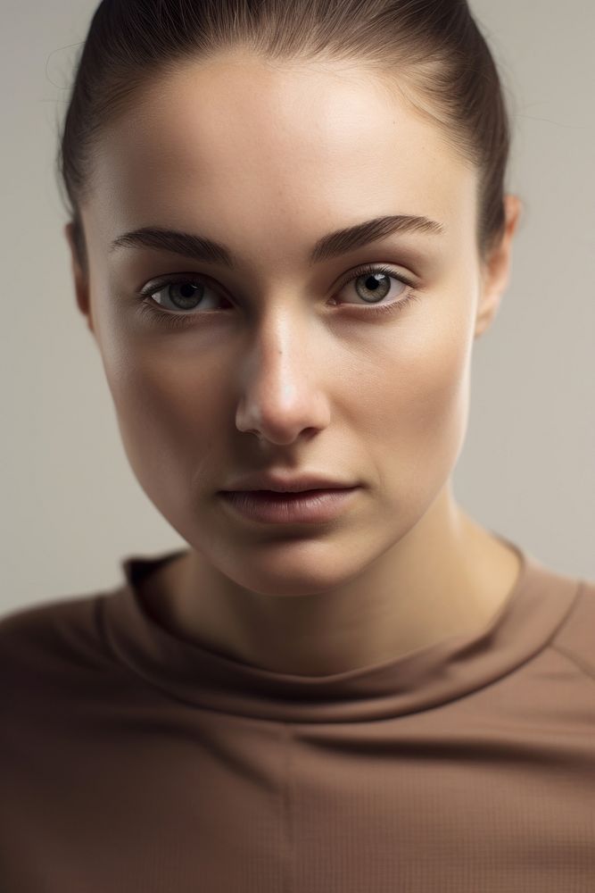 Woman portrait adult brown. AI generated Image by rawpixel.