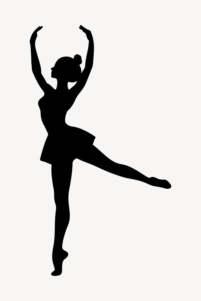 Dancer silhouette dancing ballet.