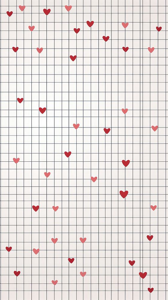 Grid pattern backgrounds paper heart. 