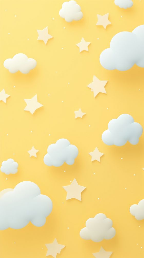 Star pattern backgrounds yellow paper. AI generated Image by rawpixel.
