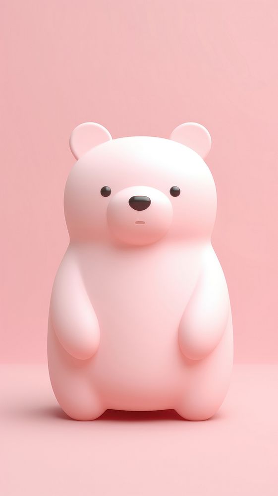 Bear doll pink pink background representation. AI generated Image by rawpixel.