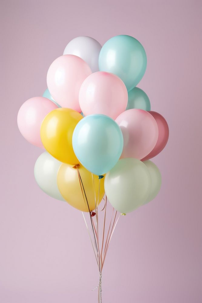 Pastel colorful balloons anniversary celebration decoration. AI generated Image by rawpixel.