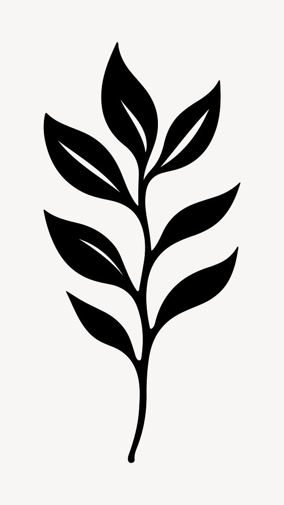 Plant logo leaf white background.