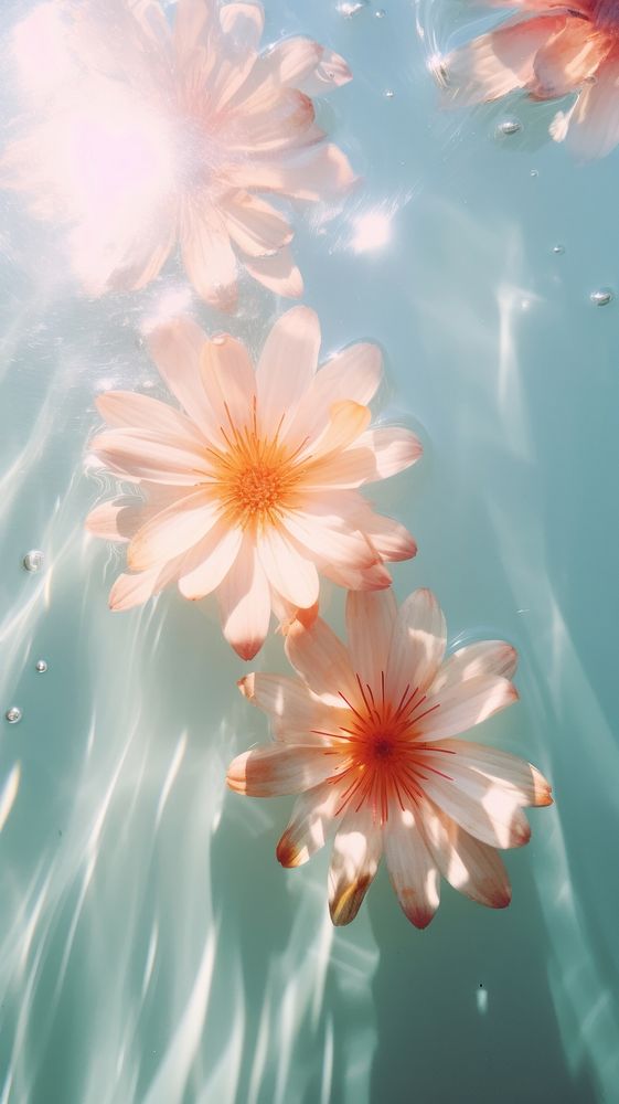 Aesthetic background flower outdoors nature. AI generated Image by rawpixel.