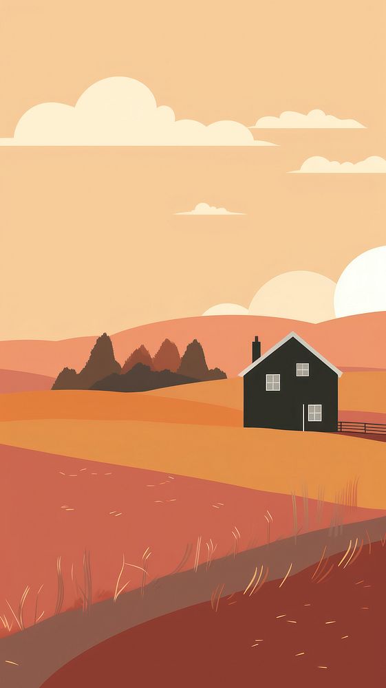 Countryside autum architecture landscape outdoors. AI generated Image by rawpixel.