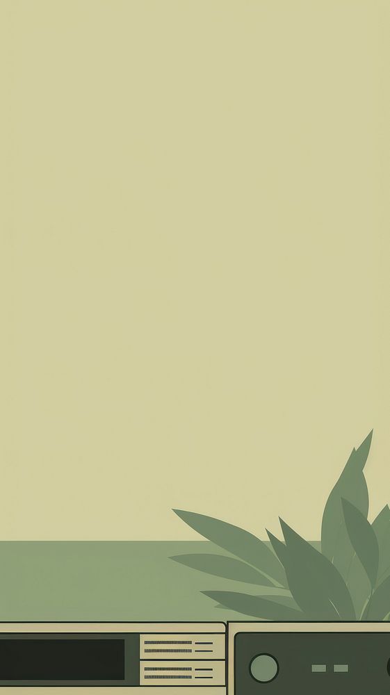 Sage green backgrounds plant electronics. AI generated Image by rawpixel.