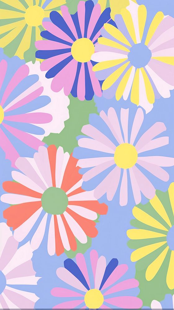 Flowers background backgrounds abstract pattern. AI generated Image by rawpixel.