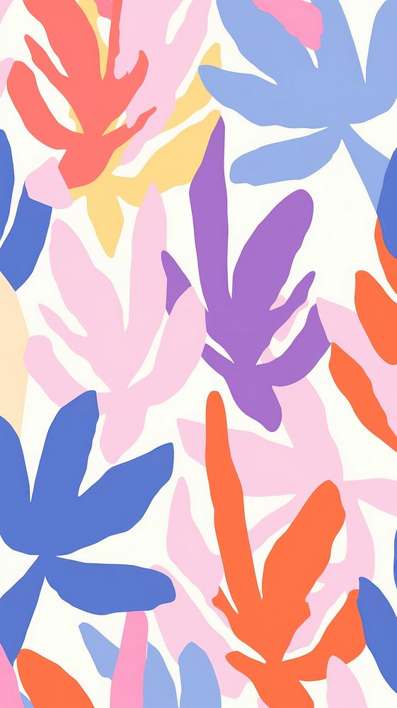 Tropical flowers background backgrounds abstract pattern. AI generated Image by rawpixel.