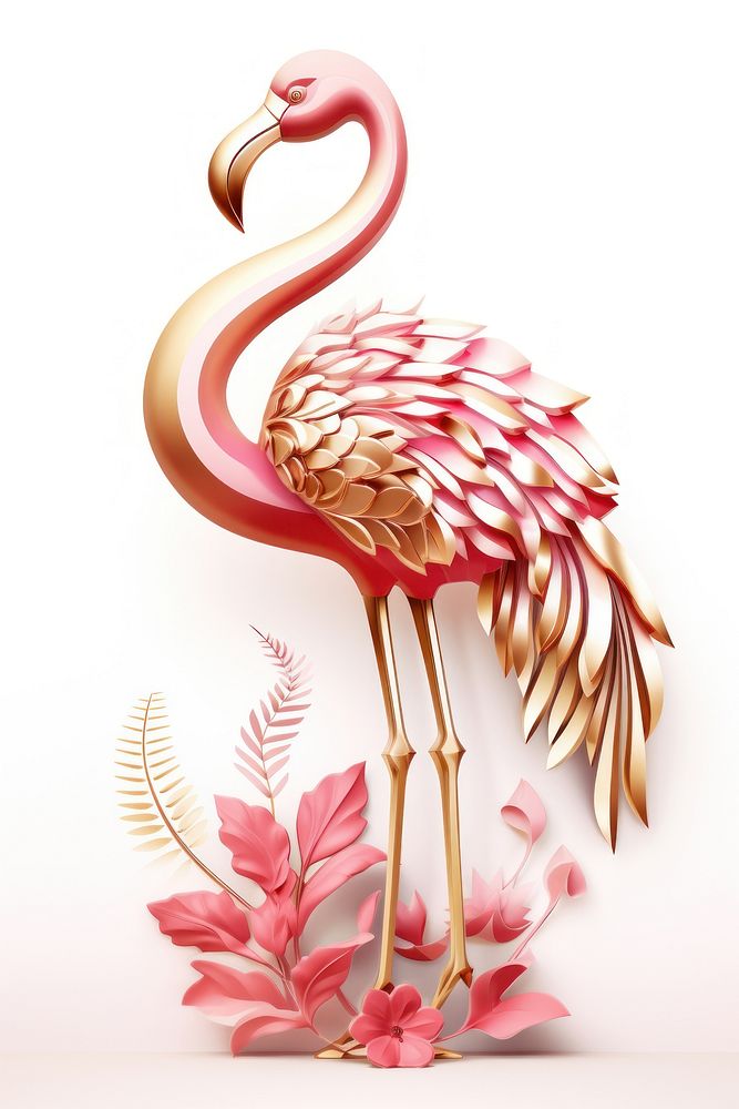 Flamingo animal bird creativity. AI generated Image by rawpixel.