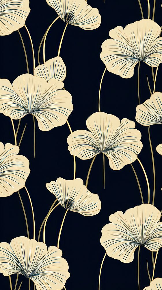 Floral flower wallpaper pattern. AI generated Image by rawpixel.