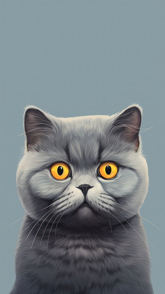 Gray cat animal mammal cute. AI generated Image by rawpixel.