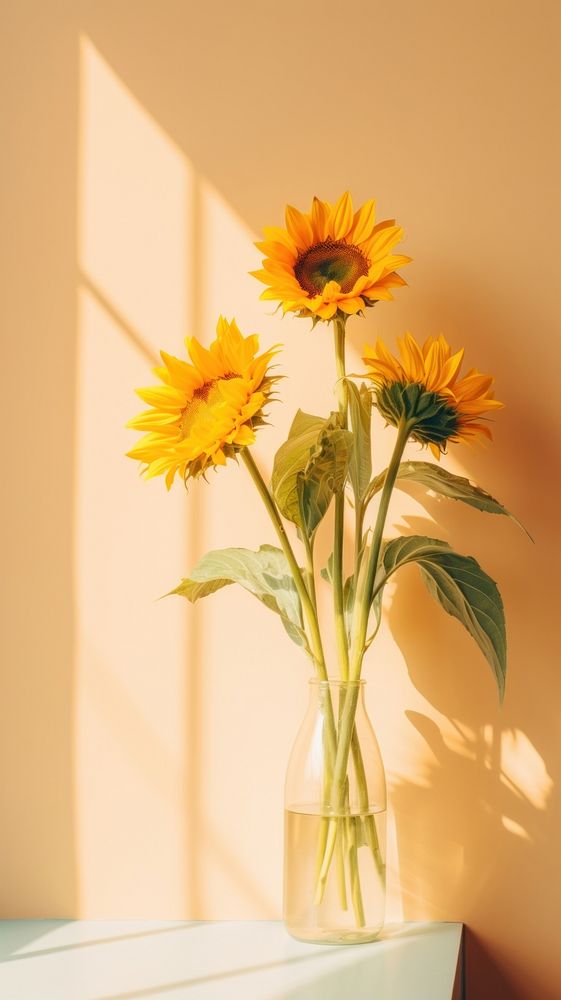 Sunflowers windowsill sunlight plant. AI generated Image by rawpixel.