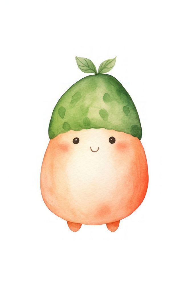 Melon vegetable cute food. AI generated Image by rawpixel.