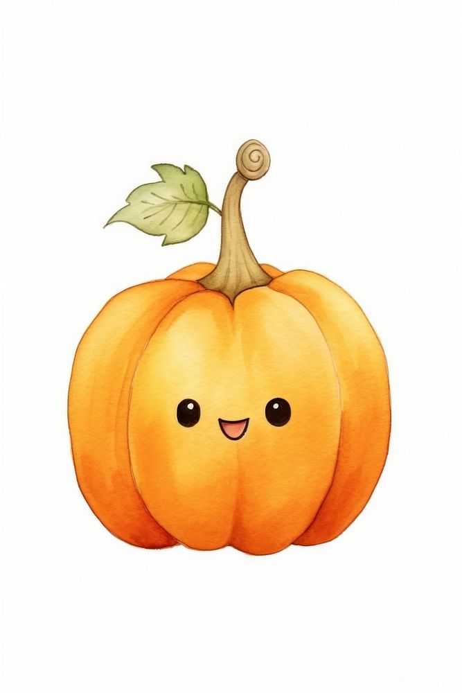 Pumpkin vegetable plant cute. AI generated Image by rawpixel.