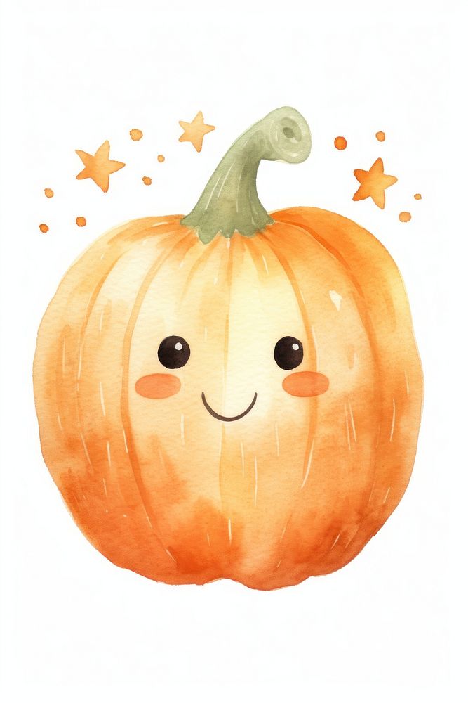 Pumpkin vegetable plant cute. AI generated Image by rawpixel.