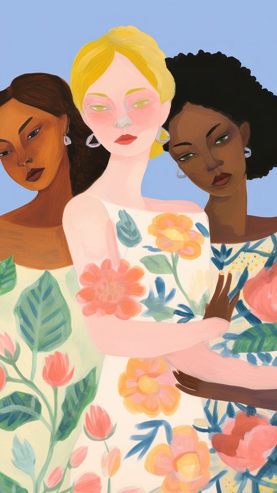 Diversity women art painting drawing. | Free Photo Illustration - rawpixel