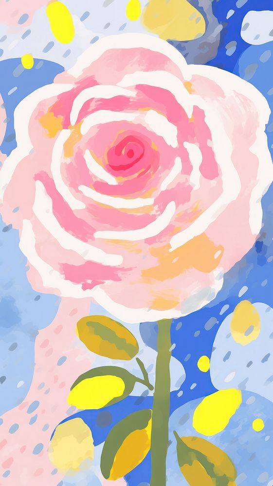 Rose art abstract painting. AI generated Image by rawpixel.