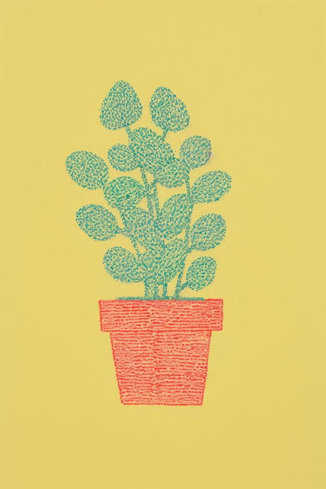 Plant in a pot leaf art creativity. AI generated Image by rawpixel.
