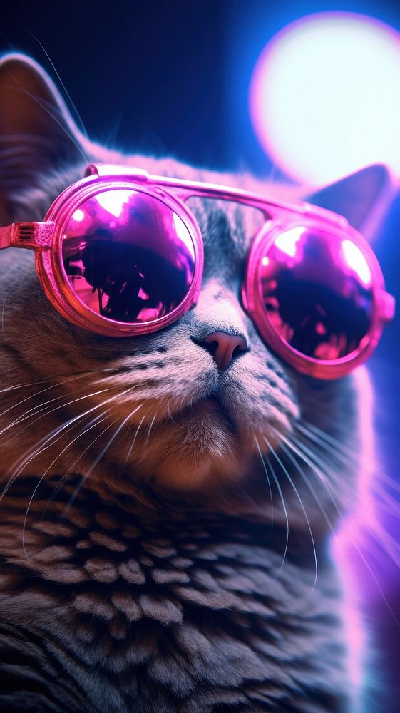 Cat glasses sunglasses mammal. AI | Free Photo - rawpixel