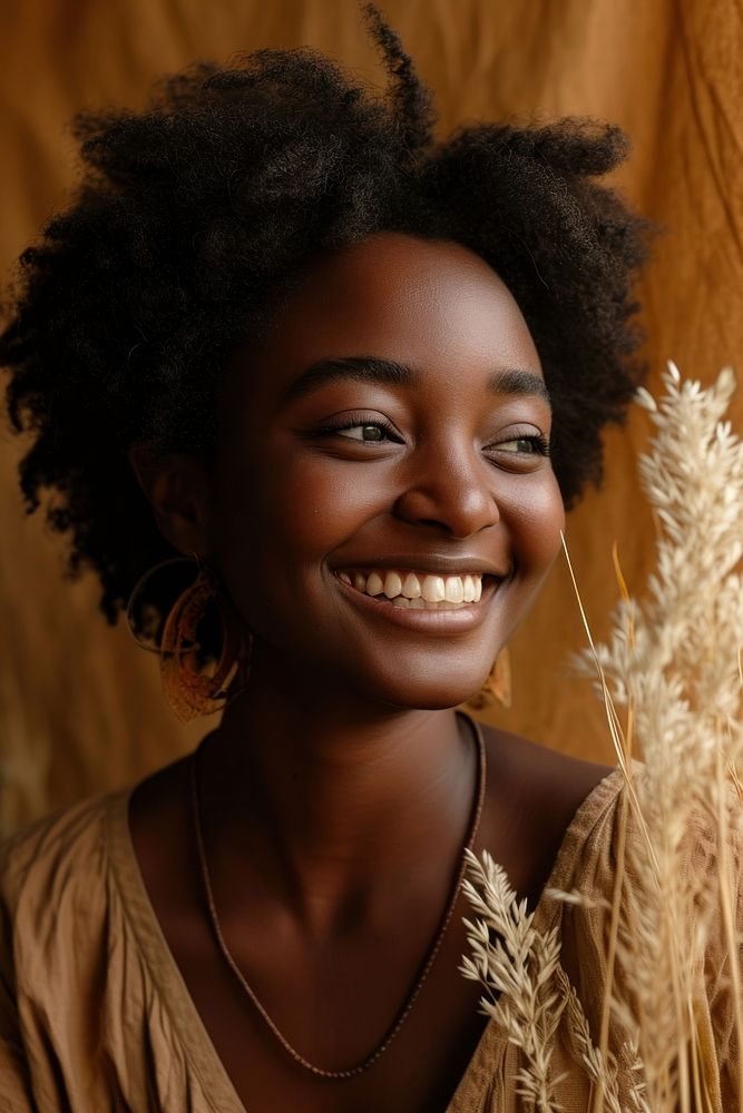 Smiling black woman photography portrait adult. AI generated Image by rawpixel.