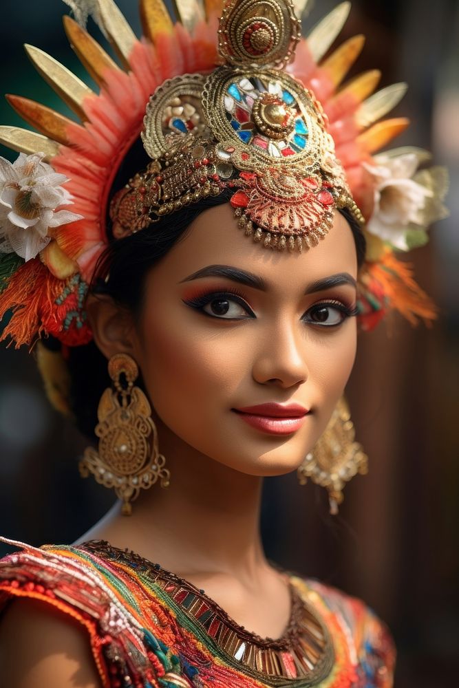 Bali dancer tradition portrait adult. AI generated Image by rawpixel.
